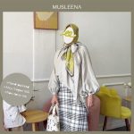 SIAMESE BACKYARD Scarf – LEMON GREY เหลืองเทา